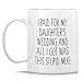 Retreez Funny Mug - I Paid For My Daughter's Wedding Father of Bride Groom 11 Oz Ceramic Coffee Mugs - Funny, Sarcasm, Inspirational birthday Thank You gifts for dad, Father in Law, father's day gift