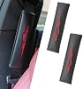 Protectores de cinturón de seguridad de fibra de carbono para Kia K3 K5 Stinger GT, bordados, cómodos, fáciles de instalar, duraderos y lavables 2