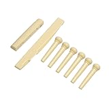 New 6-String Guitar Bridge Pins Set Saddle Nut Acoustic Cattle Tailpiece Reusable Plastic Guitar Accessories for Acoustic Guitar Handy and professional