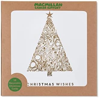 Macmillan Tree and Bauble Charity Christmas Card - 10 Pack