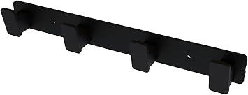 Coat and Hat Wall Mount Rack - Heavy Duty Wall Hooks Metal Coat Hook, Towel Hook Rack for Robes,Coats,Hats,Towels,Keys,and Towels Bathroom Towel Hanger Black, 4 Hooks