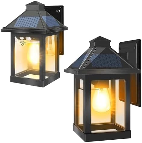 COLBOR Farolas Solares Exterior, Luces Vintage Pared al Aire Libr...