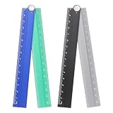QUARKZMAN 2pcs Righello Pieghevole Dritto 30cm Metrico Lega Di Alluminio Goniometro Pieghevole Strumento Di Misurazione Geometrica, Nero Argento/Blu Verde
