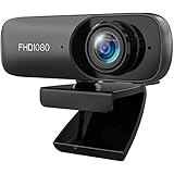 Gahwa Webcam con micrófono 1080P Full HD Streaming USB Webcam para PC/Mac/Laptop, Plug and Play Cámara de ordenador web con clip giratorio para Skype, YouTube, videollamadas, conferencias, juegos