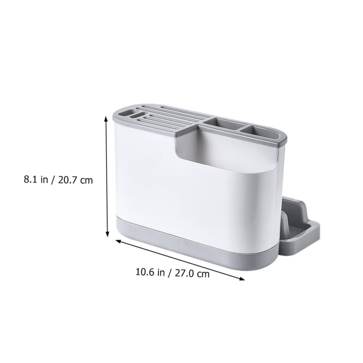 ULTECHNOVO Estante para Guardar Cubiertos de Cocina Multifuncional Pp | Bandeja Extraíble de Ahorro de Agua, Almacenamiento Separado y Limpieza Sencilla