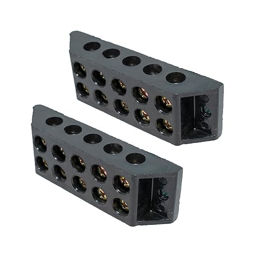 OVERSPREAD INTERIOR HUB 5 Way 30A HT-5 Bakelite Strip Connector | Heavy Duty Terminal Block | Heat Resistant Electrical Wire Connector | 250V | Pack of 2 1