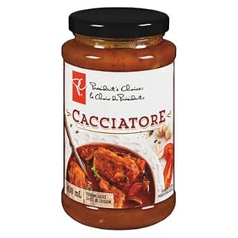 Presidents Choice Cacciatore Cooking Sauce, 400mL/13.5 fl.oz., {Imported from Canada}