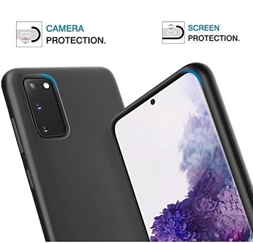 Image of Mobile Back Cover Case for Samsung Galaxy S20 (6.2 inch) (Silicone Case|CameraProtection|Black SC1510)
