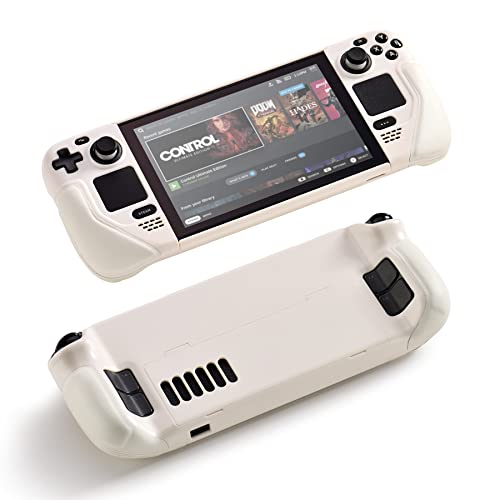 UYIYE Funda protectora para Steam Deck - Funda con función atril - Accesorio fiable en color blanco - imagen 3