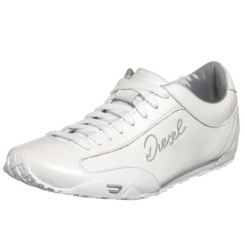 Diesel Women's Fun Fashion Sneaker,White,6.5 M US