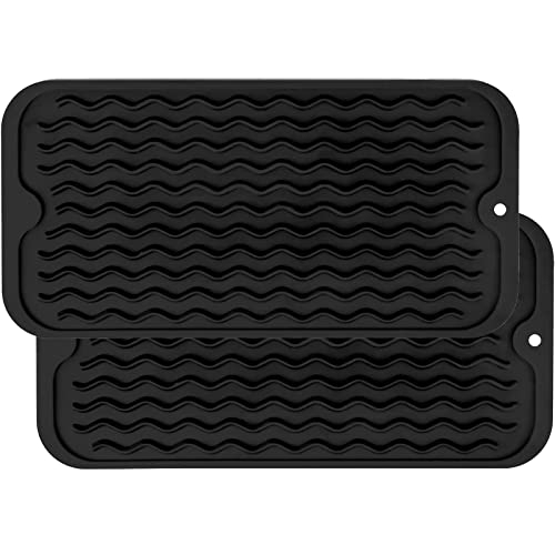 ZLR 4-in-1 Silicone Mat 12" x 12" / 305 x 306mm Square - Dish Drying Mat, Air Fryer Mat, Coffee Maker Pad & Heat Resistant Trivet (up to 450°F) - Non-Slip Food-Grade BPA-Free (Cassava White) by ZLR - Used condition - US$8.09