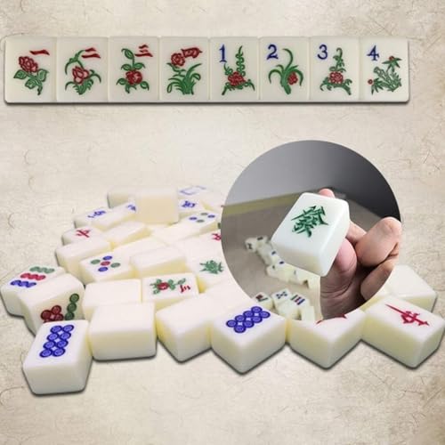 Jeu de Mahjong Chinois traditionnel 39 EU complet 4 dés girouette - 4