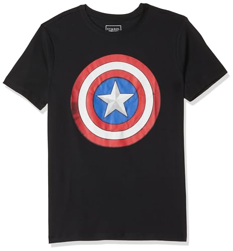Image of Amazon Brand - Symbol Boy's Graphic Regular Fit Disney /Marvel T-Shirt || Caps Combo 100% Cotton