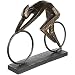 Produktbild Casablanca Deko Figur Skulptur Racer Fahrrad Fahrer - Statue aus Kunstharz Metall - Dekoration Wohnzimmer Geschenk Geburtstagsgeschenk - Farben: Bronze Schwarz Breite 36 cm