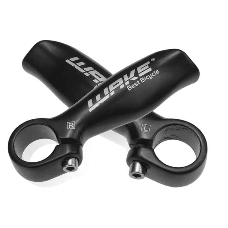 BBxunsless Bicycle Vice Handle Bicycle Accessories Attached Small Auxiliary Handle Bicycle Handle Mountain Bike Vice Bull Horn Handlebar (Black)