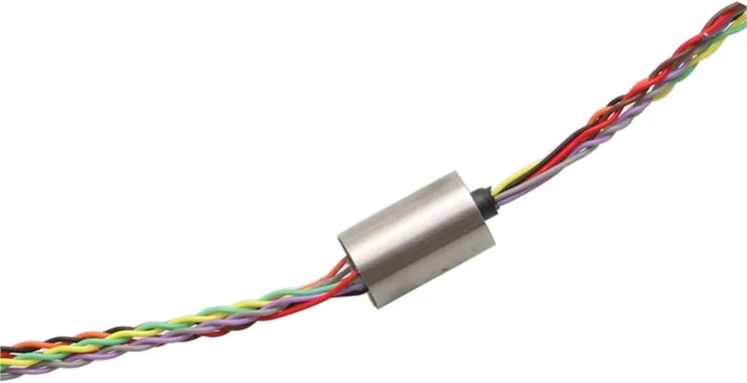 1PCS Dia.7.5mm 8CH 2A Electrical Slip Ring Visual Fishing Anchor Rotating Joint Connector Metal Shell Conductive Slipring