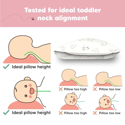 image for KeaBabies Toddler Pillow with Pillowcase - 13x18 My Little Dreamy Kids