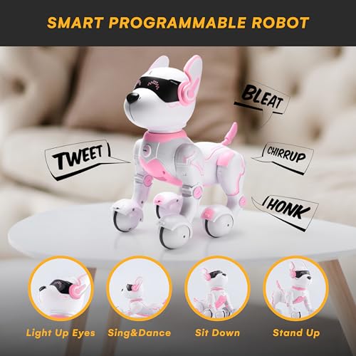 Remote Control Robot Dog Toy, Robots for Kids, Rc Dog Robot Toys for Kids 3,4,5,6,7,8,9,10 Year olds and up, Smart & Dancing Robot Toy, Imitates Animals Mini Pet Dog Robot - Image 3