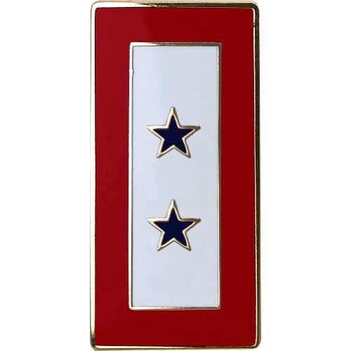 Two Blue Star Service 7/8" Lapel Pin