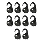 Uqezagpa Lot de 10 mousquetons compacts d'extérieur pour caravanes, camping cars, bateaux, accessoires de camping, tente, bateaux de pêche