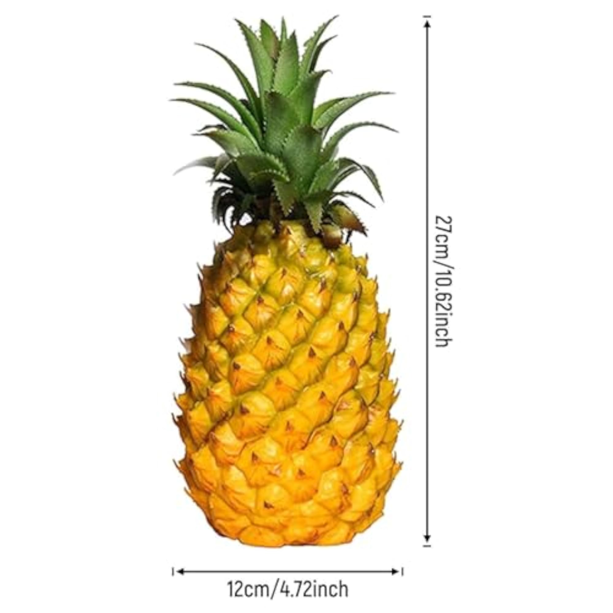2Packs Modern Artificial Pineapple Fake Fruit Figurine Plant Decor