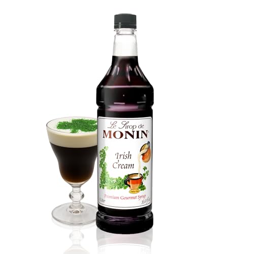 Monin Flavored Syrup, Irish Cream, 33.8-Ounce Plastic Bottle (1 liter)