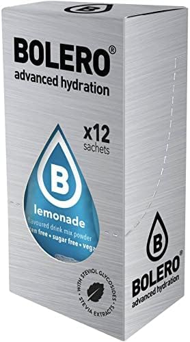 Bolero LEMONADE Sticks | 12x3g | orzeźwiający napój bez cukru pudru ze stewią | witamina C | aromat lemoniady | polecany dla diabetyków | najlepszy letni napój