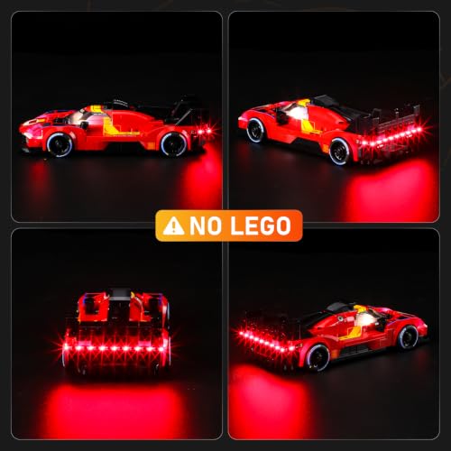 Image of LIGHTAILING Led Light Compatible with Lego-77261 Ferrari 499P - Easy Install, Hidden Wiring, Home Decor & Gift-Ready (Model Not Included)