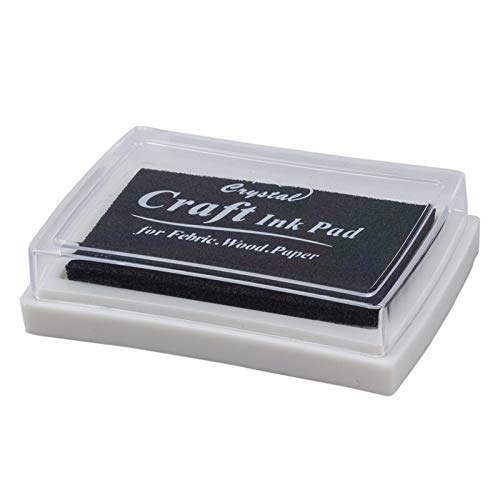 Black Ink Pad Inkpad Rubber Stamp Finger Print Craft Non