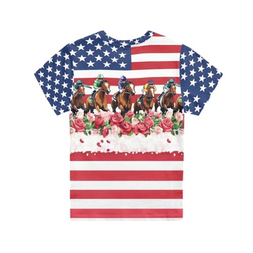Image of Kids Graphic T-Shirt Boys Girls Novelty Tees Top Short Sleeve Shirts Summer Blouses 3-16