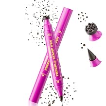 HOSAILY 2 in 1 Freckle Stamp Pen Waterproof for Black Women Makeup Natural Lifelike Faux Freckle Stamp Long Lasting Quick Dry Magic Fake Freckles Stain Marker Pen for Sunkissed Makeup 03#Black