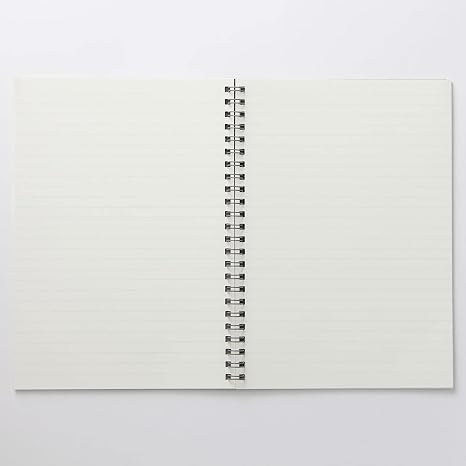 MUJI Planting Tree Paper Double Ring Notebook Ruled Grey A5