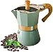 Produktbild Ticarus Moka Express Espressokocher Aluminium, Kaffee Maschine Topf Aluminium Mokka Espresso Perkolator Topf Kaffee Wasser Kocher Espresso Perkolator Herd(6 Tassen/300ML)