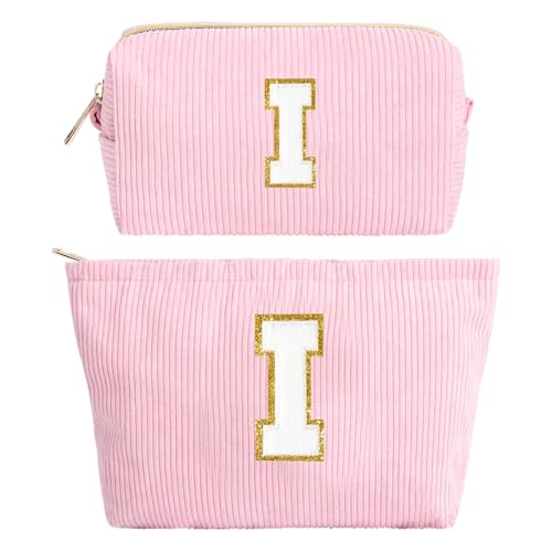 2 Pezzi Borsa per Cosmetici per donna, Iniziale Pochette Trucchi