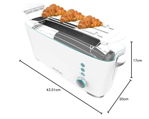 Miniatura 9 de Cecotec Tostadora De 1 Ranura Larga Toast Taste Extra W. 1000w, 2 Tostadas, Ranura Xl Para Panes Gruesos, Sistema Autocentrado, 7 Posiciones De Tostado, Expulsión Automática, Recogemigas Y Varillas