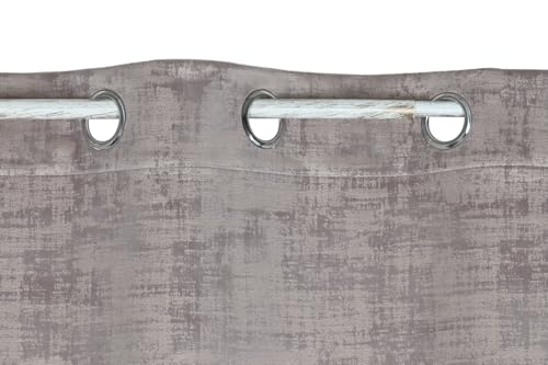 Rideau rose pâle 140x280 en polyester à 8 œillets - 3