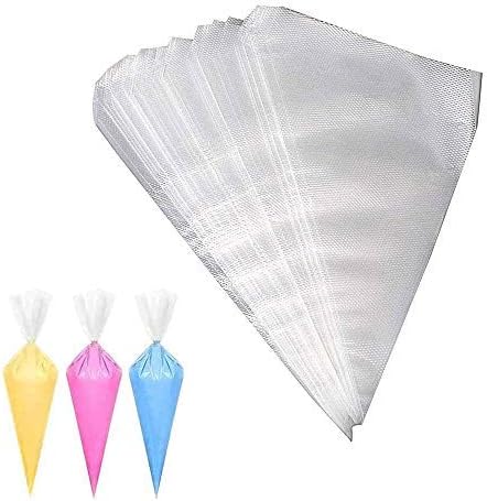 LdawyDE Sac à poche usa e getta, 50 pezzi, 52 cm, extra grandi, con beccucci in acciaio inox, per biscotti, cupcake, dessert, torte, decorazioni