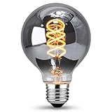 KANQIAO Bombilla Edison Vintage E27, Vidrio gris - 1 pieza（YHS6PBT1）