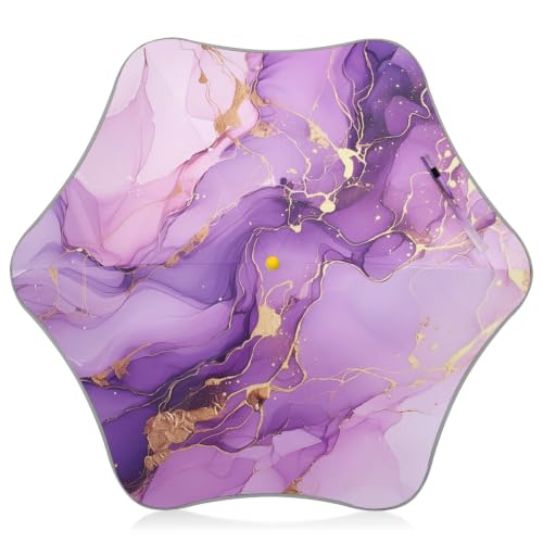 Parapluie pliant pour enfants violet automatique avec protection UV réfléchissante
