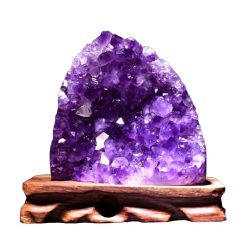 Raw Rock Amethyst Crystal Cluster Quartz Crystals Geode Gemstone for Home Decor, Feng Shui, and,7~8cm