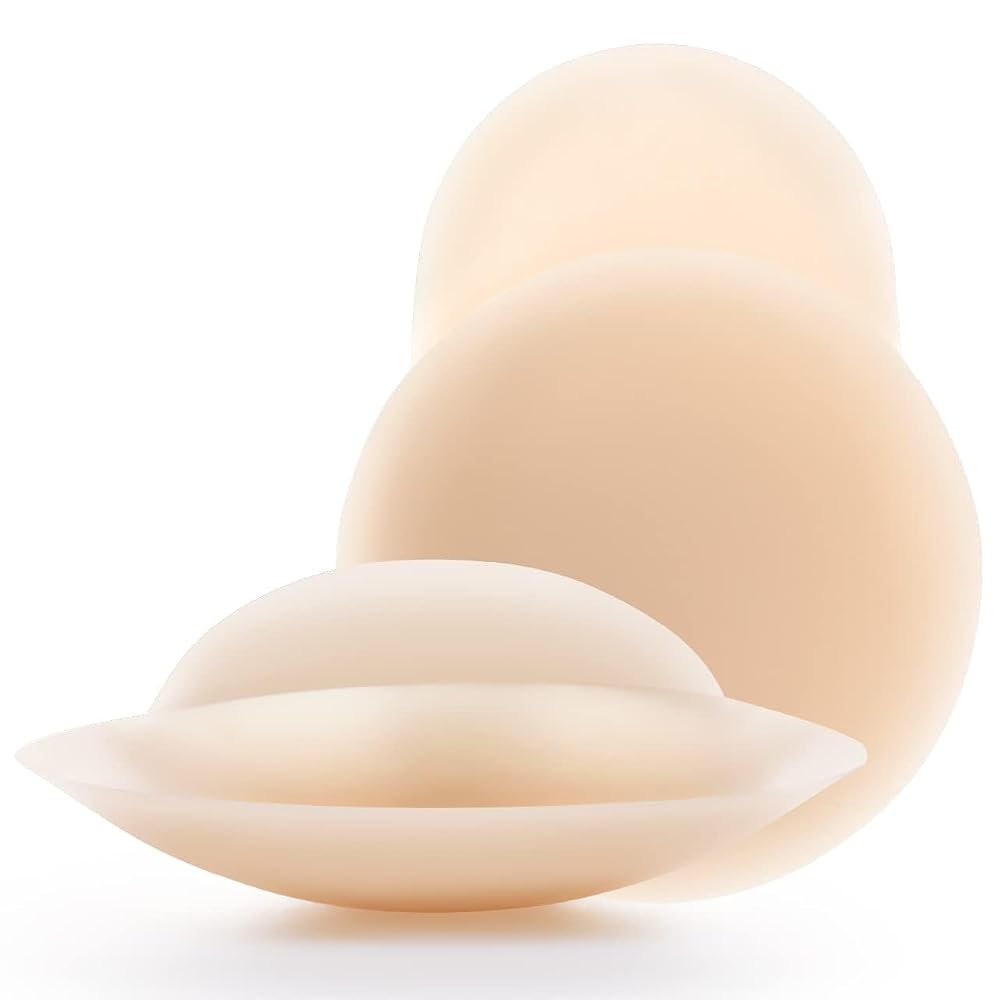 Nipple Cover With Nipple, 2Pairs Sticky Adhesive Silicone