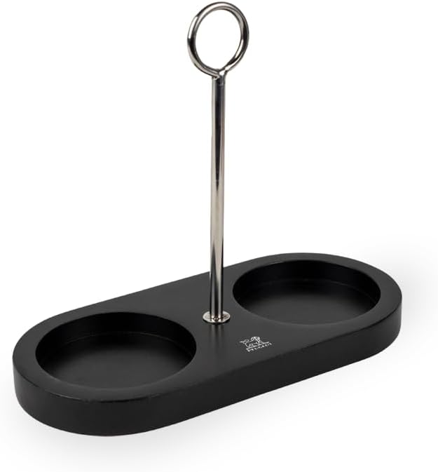 Linéa tray mills bamboo black with handle - CHR