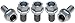 Raybestos 9406B Professional Grade Wheel Lug Stud, (Pack of 5)