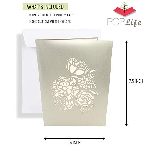 Poplife Flower Basket Pop Up Mother's Day Card - 3D Anniversary, Pop Up Birthday Card, Thank You, Congratulations, Valentine's - For Mom, For Daughter, For Wife, For Grandma, For Stepmom #TOP5