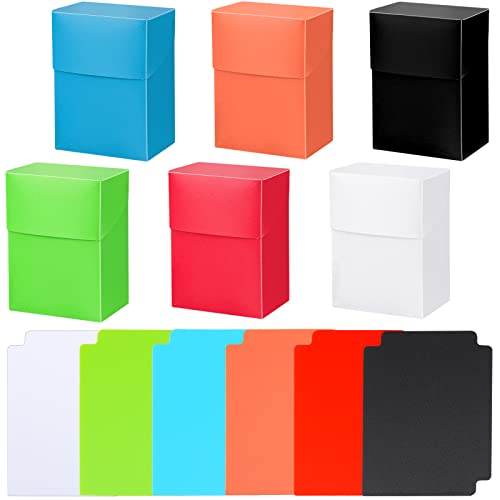 Frienda 12 Pack TCG Deck Boxes: Large Capacity Storage with Dividers for 80+ Cards, Trading Card Games & Sports Cards