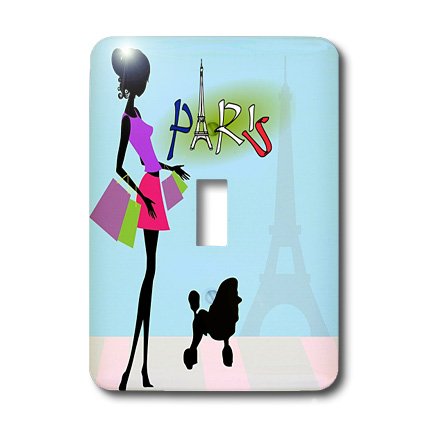 Placa decorativa de interruptor 3dRose lsp_161258_1 con diseño artístico de París de alta calidad
