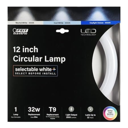 Feit Electric T9 4-Pin LED Tube Light Color Changing 32 Watt Equivalence 1 pk