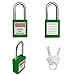 SAFBY Lockout Tagout Locks, Safety Padlock, Keyed Differently Loto Safety Padlocks for Lock Out Tag Out Kits Station (Green NO.1-10)