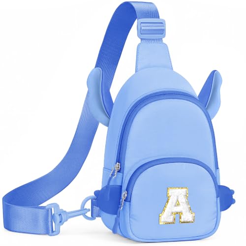 Anoup - Anoup Birthday Gifts for Girls Kids Daughter Sling Bag Purse 2 3 4 5 6 7 8 9 Year Old Girl Birthday Gift Initial Crossbody Bag, Girls Kids Toddler Purse Letter Blue A - Best Deal on Amazon