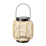 Outdoor Solar Lantern Hanging Lights, 11' Rattan Decor Outdoor Waterproof Solar Lights LED Lantern Gifts for Women Decorative Lanterns for Lawn, Patio, Yard, Landscape, Porches